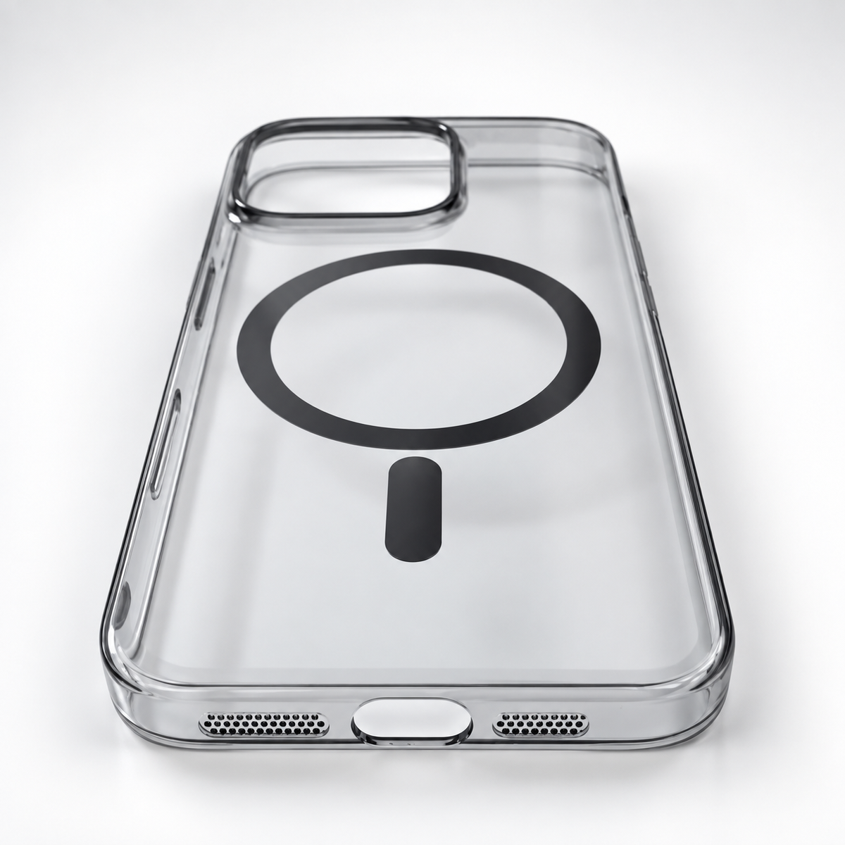 iPhone 15 Pro Clear Hard PC Magnetic Case – Non-Yellowing Transparent Cover