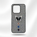 Black 3D rhinestone butterfly glitter phone case