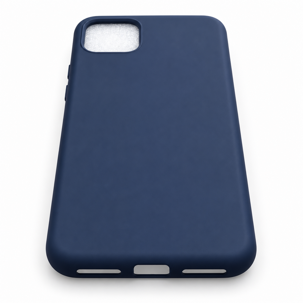 Blue Google Pixel 4 XL silicone back cover, straight rear view