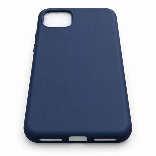 Blue Google Pixel 4 XL silicone back cover, straight rear view