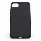 Black Google Pixel 4 XL silicone back cover, straight rear view