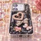 Infinix Smart 7 Fancy Pearl Bow Butterfly Glitter TPU Back Cover
