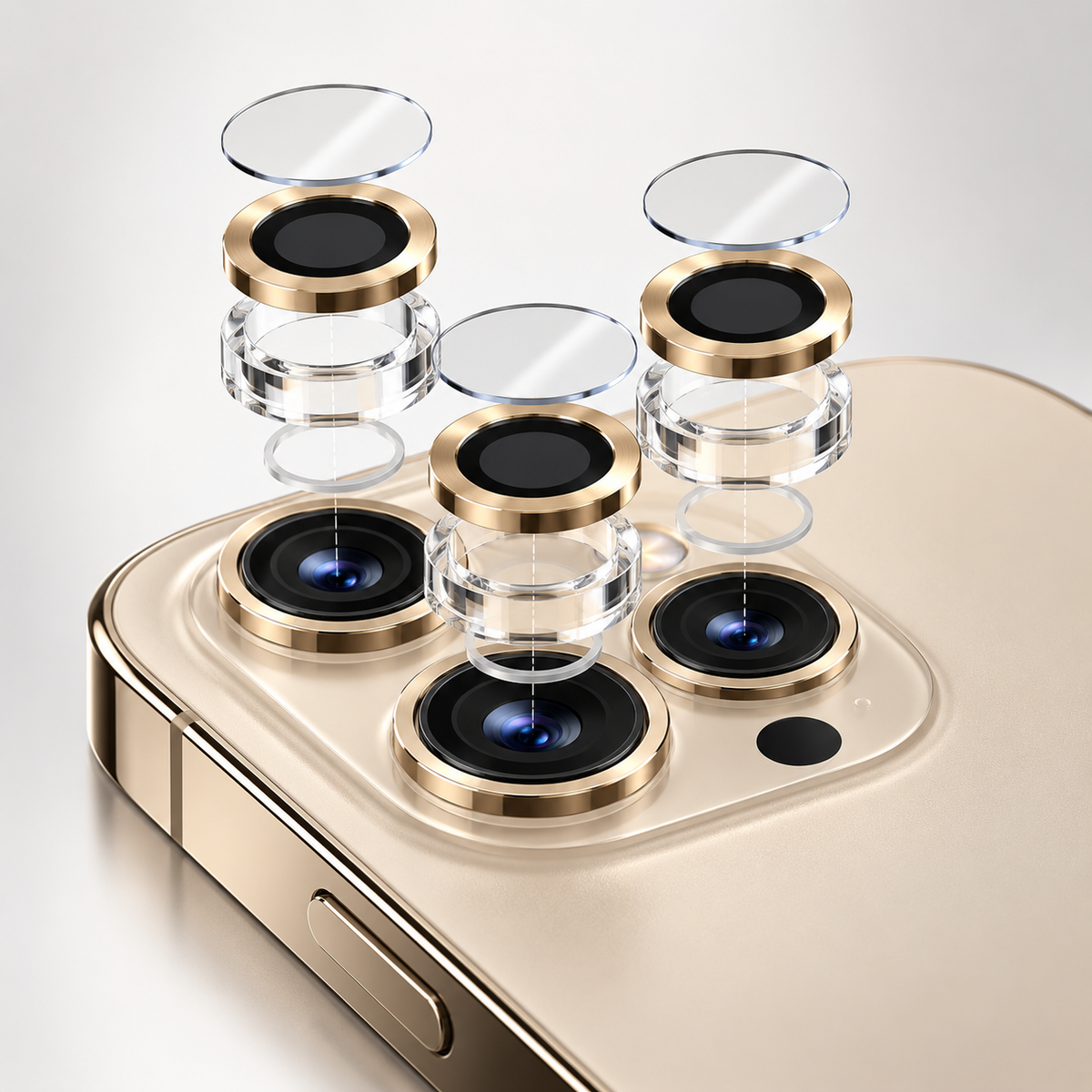 iPhone 14 Pro Max Camera Lens Protector Glass – 9H + Wipes