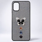 Samsung Galaxy A06 black full rhinestone butterfly back cover