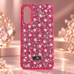 Samsung Galaxy A57 5G pearl rhinestone back cover in black and pink