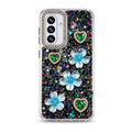 Samsung Galaxy A17 black floral fancy back cover
