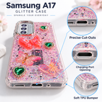 Samsung Galaxy A17 pink case bottom profile with cut-outs, charging port opening and TPU bumper