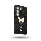 Black 3D golden butterfly glitter case for TECNO CAMON 40 Pro